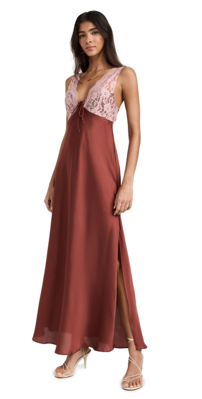 Free People Country Side Maxi Slip Sparkling Cider
