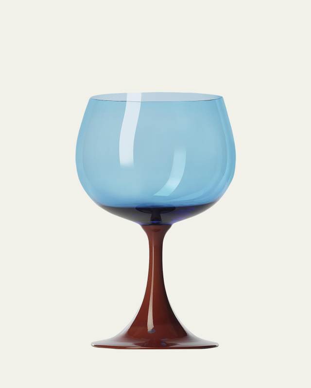 Burlesque Coral/Aquamarine Wine Glass, 29 oz.