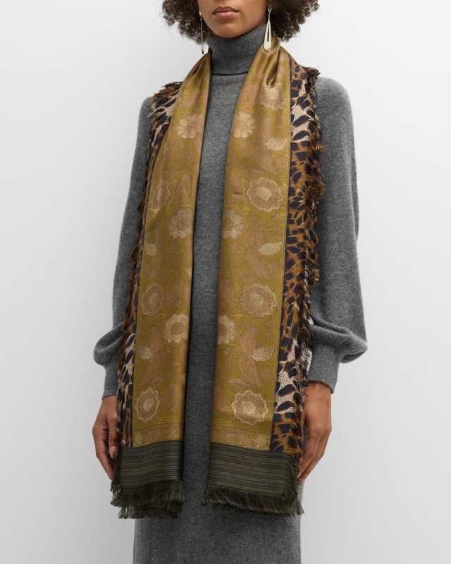 Multi-Patterned Silk Scarf