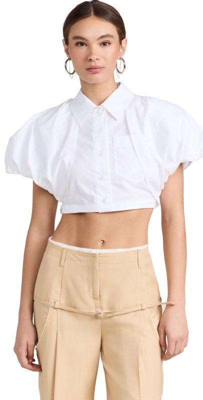Jacquemus La Chemise Pavane Top White