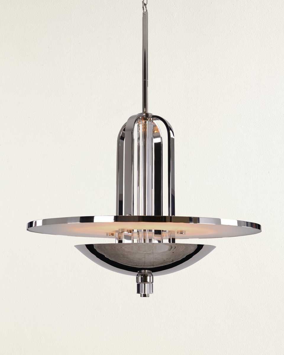 Bauhaus Era: Eight Light Cage Pendant Light