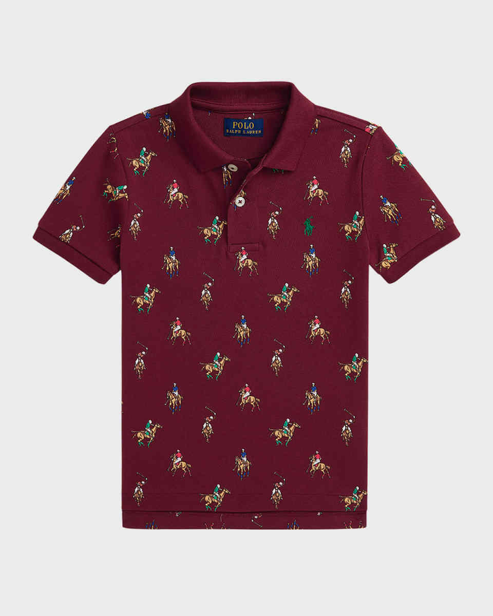 Boy's Polo Pony Mesh Polo Shirt, Size S-X
