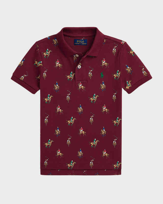 Boy's Polo Pony Mesh Polo Shirt, Size S-X