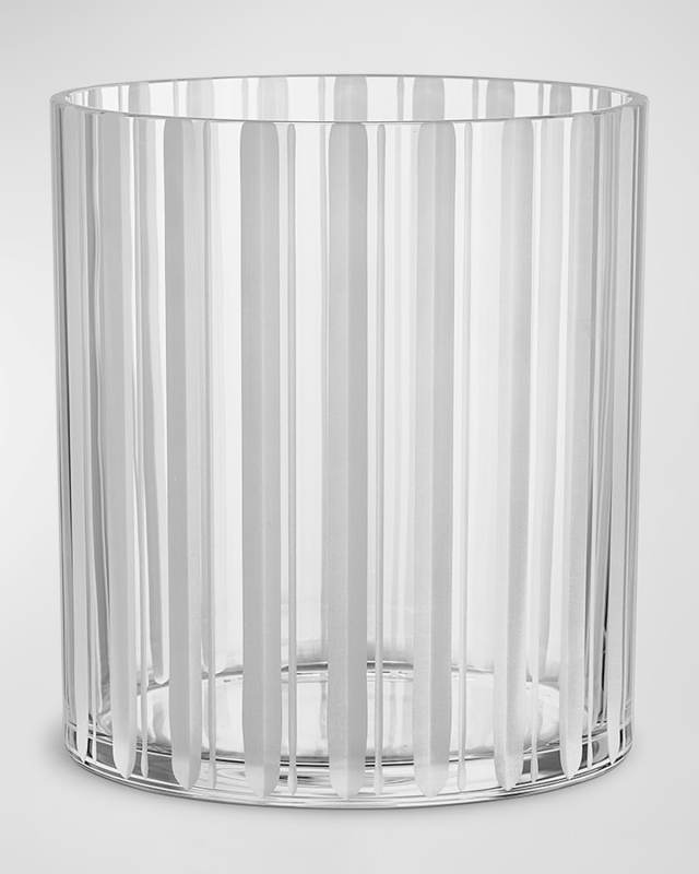 8" Cut in Number Stripes Vase