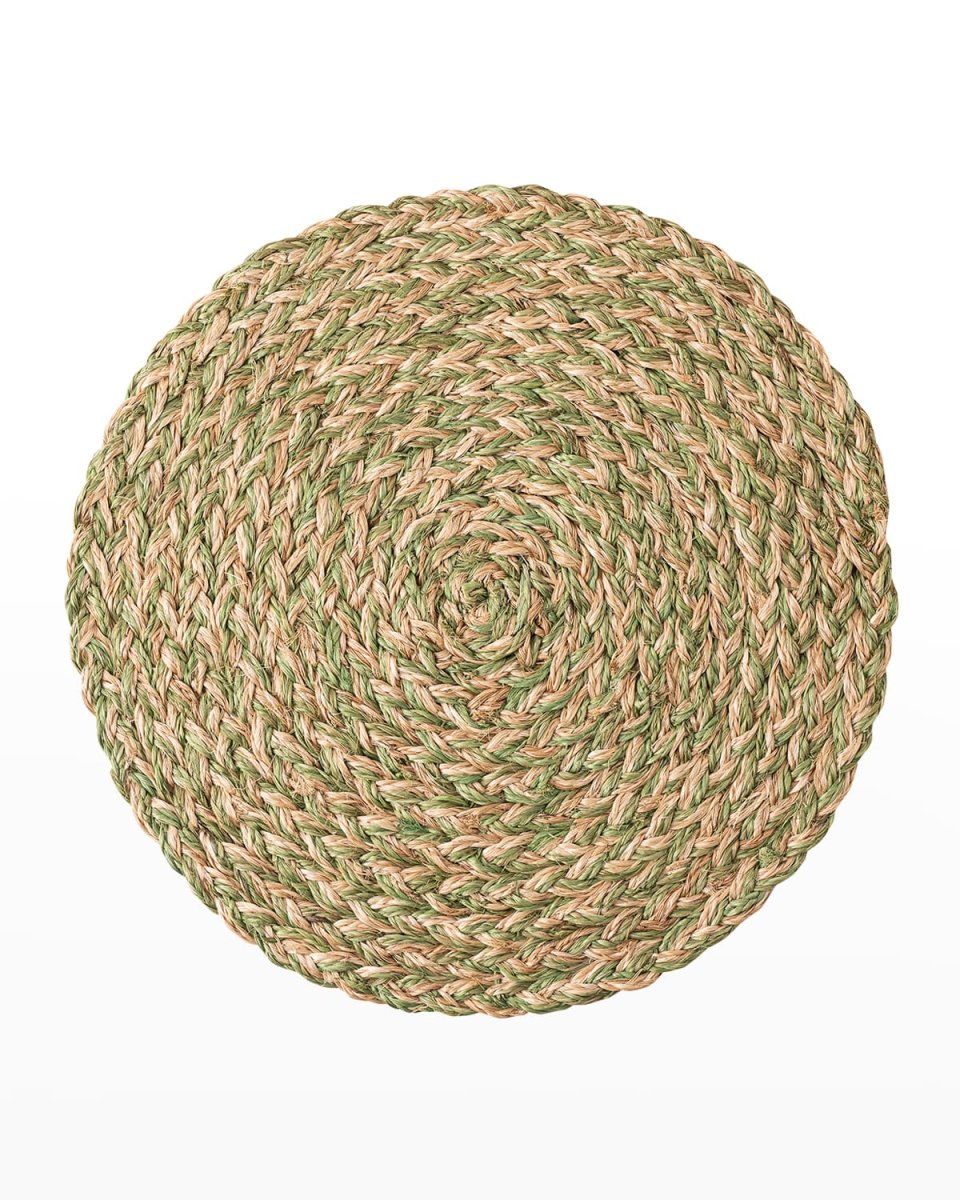 Woven Straw Placemat - Sage