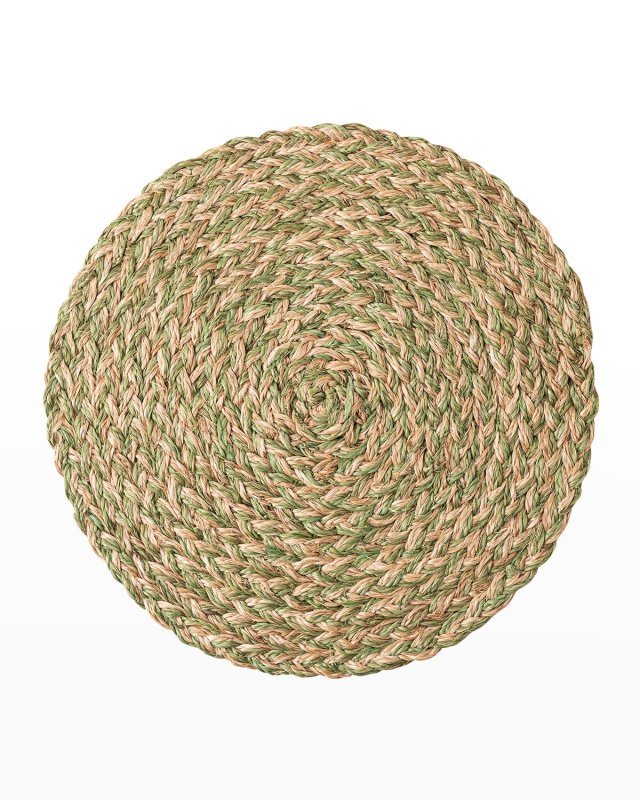 Woven Straw Placemat - Sage
