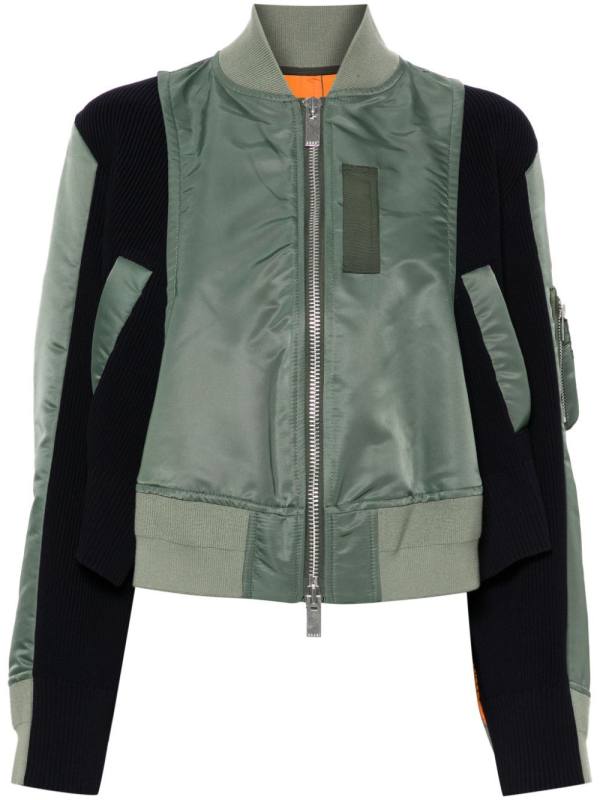 panelled bomber jacket