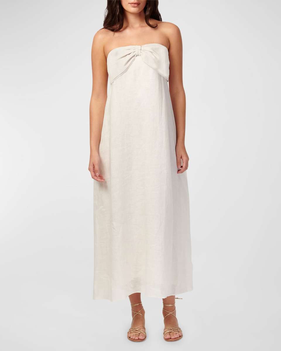 Tilney Floral-Print Sweetheart Bow Maxi Dress