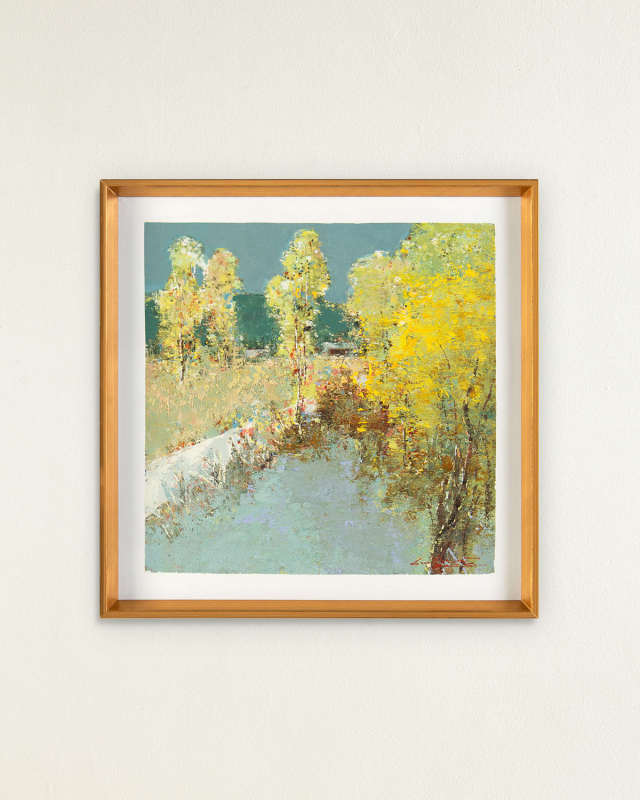 "Riverside Reverie" Original Painting by Liu Mengzhou