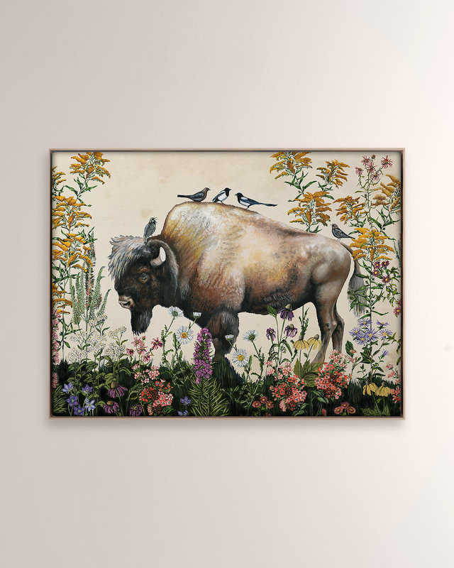 "Bison Painting 2" Digital Art Print on Canvas by Thicket Design