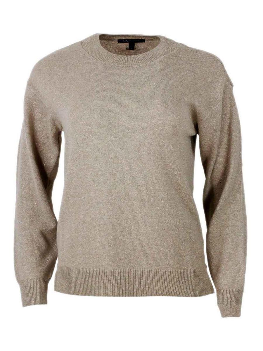 Armani Exchange Pull Col Rond - Or