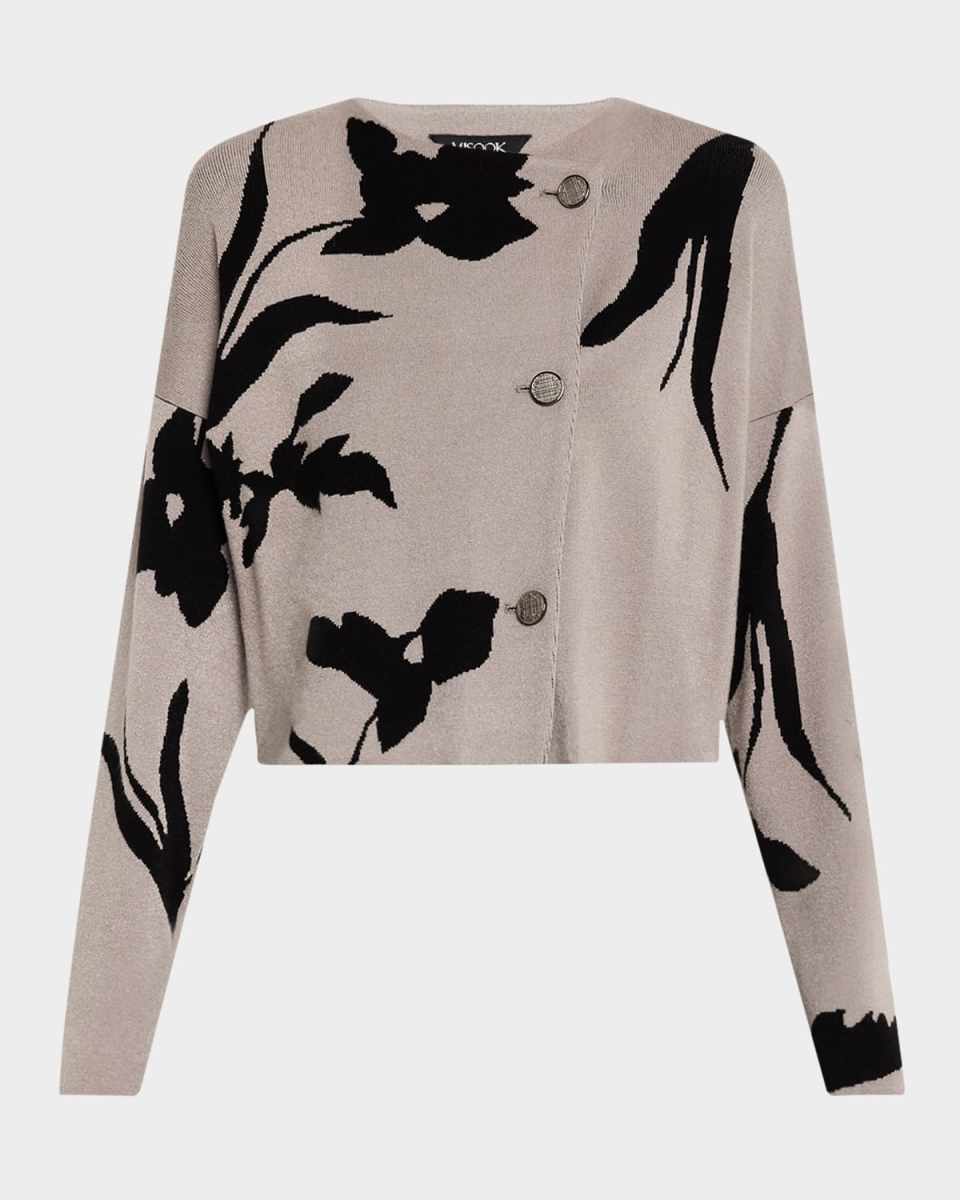 Two-Tone Asymmetric Soft Knit Jacket