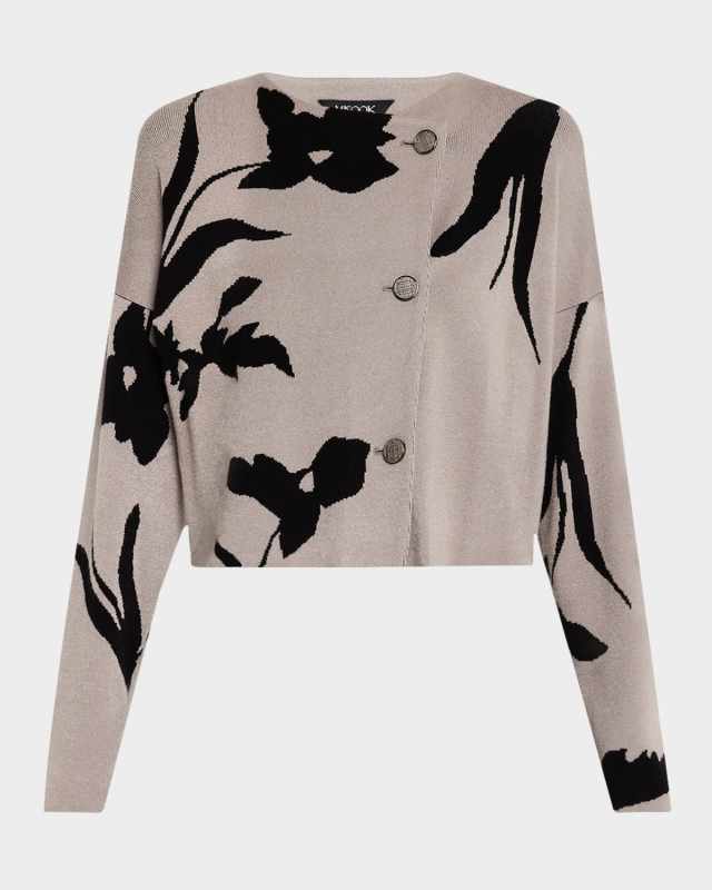 Two-Tone Asymmetric Soft Knit Jacket