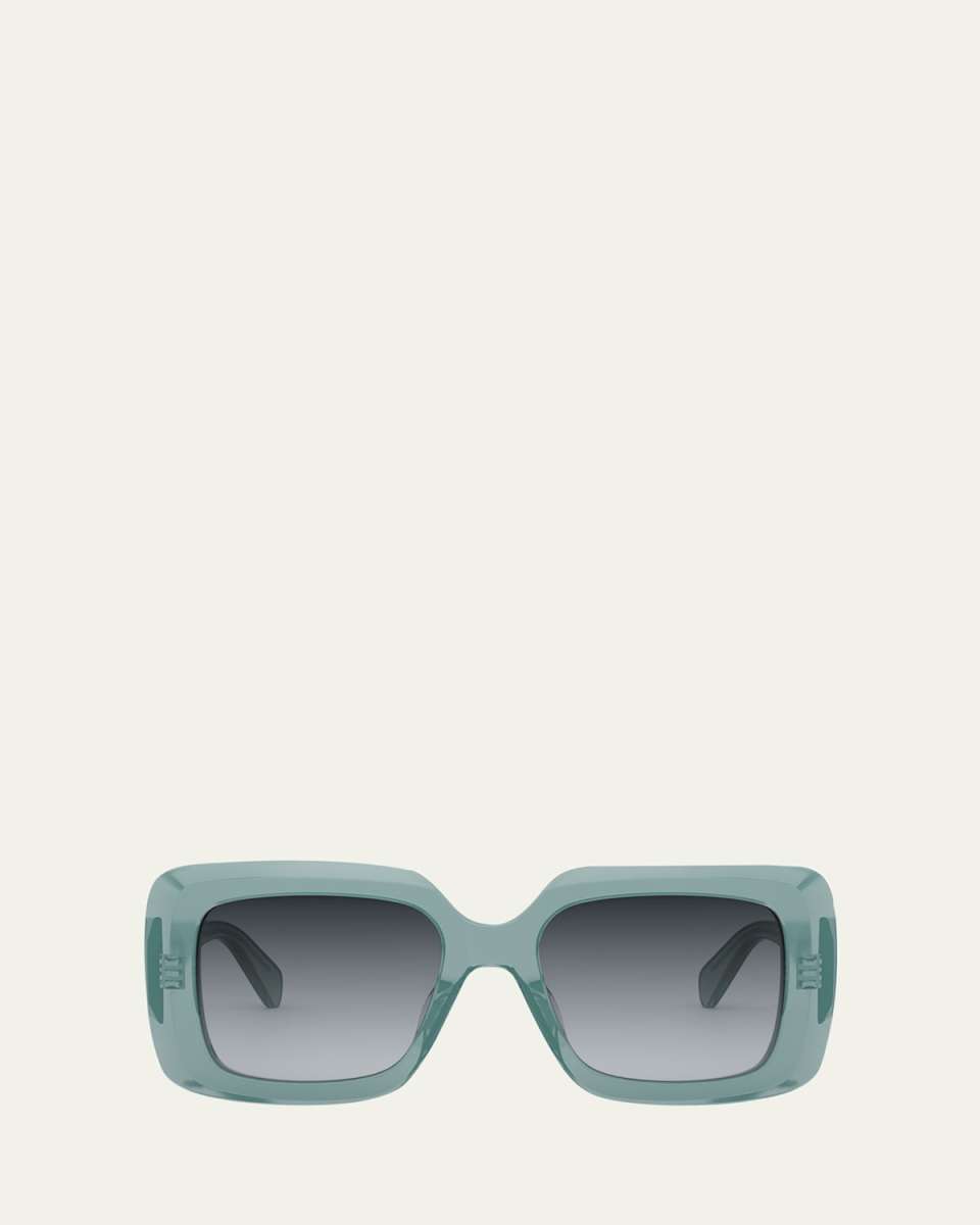 Bold 3 Dots Acetate Square Sunglasses