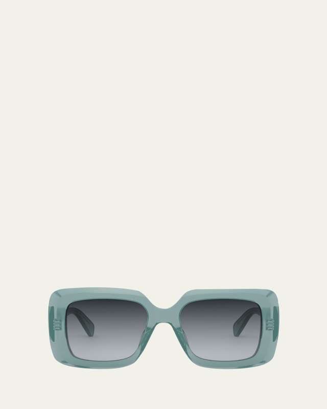 Bold 3 Dots Acetate Square Sunglasses