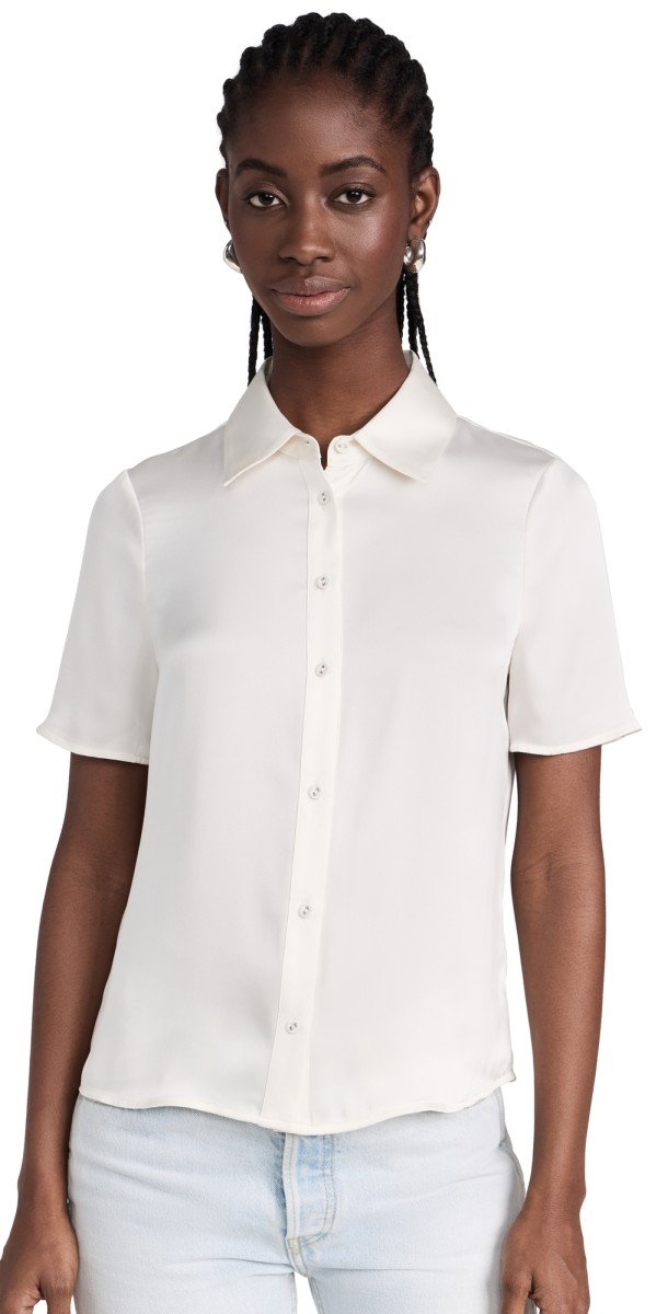 Favorite Daughter The Take Me Seriously Short Sleeve Top Ivory