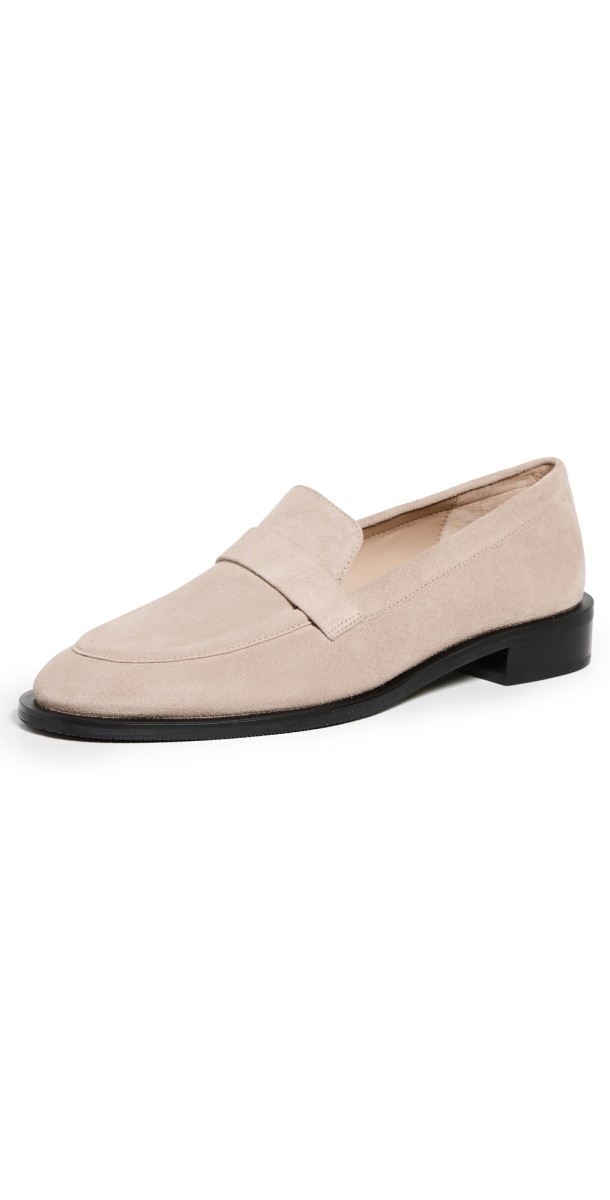 Stuart Weitzman Palmer Sleek Loafers Sabbia