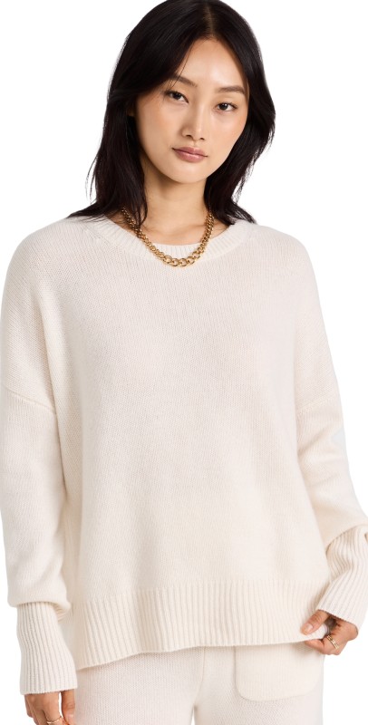 LISA YANG Mila Cashmere Sweater Cream