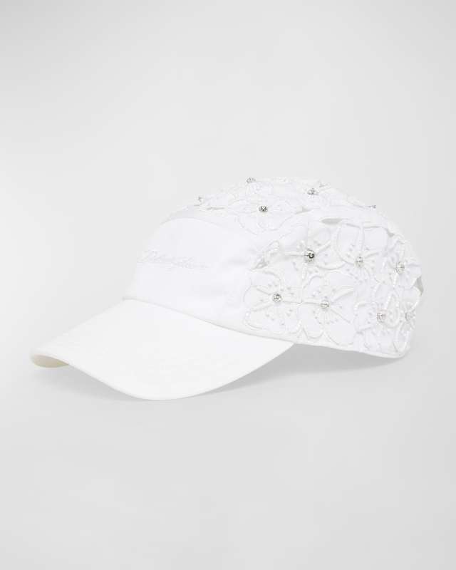 Embroidered Floral Baseball Hat
