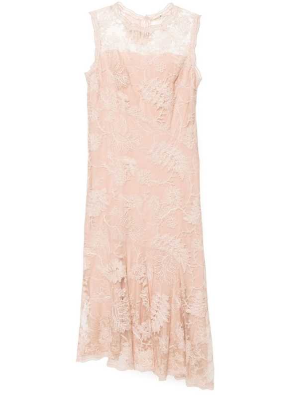 floral-lace midi dress