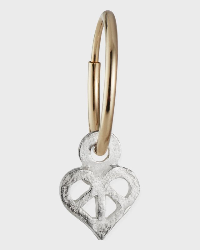 Tiny Peace Love Earring, Single