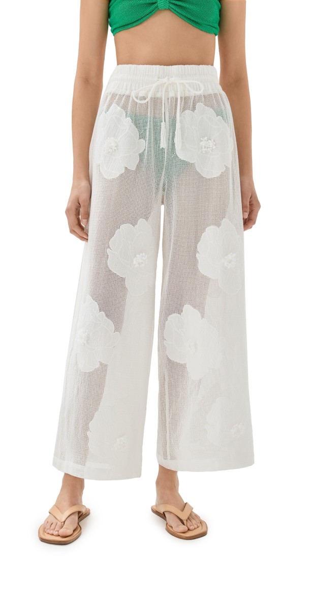FARM Rio Flower Pants White