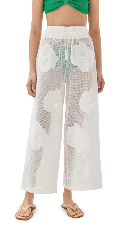 FARM Rio Flower Pants White