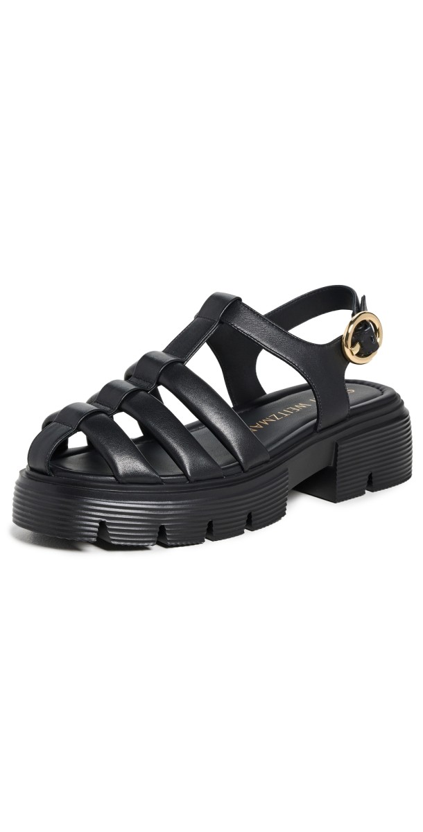 Stuart Weitzman Nolita Fisherman Sandals Black