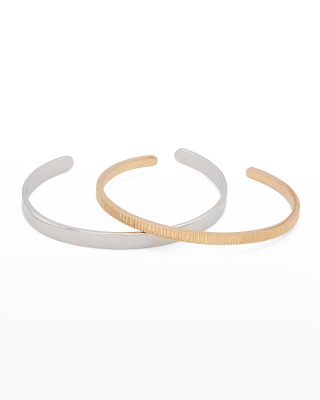 Meta Stacking Cuffs, Set of 2