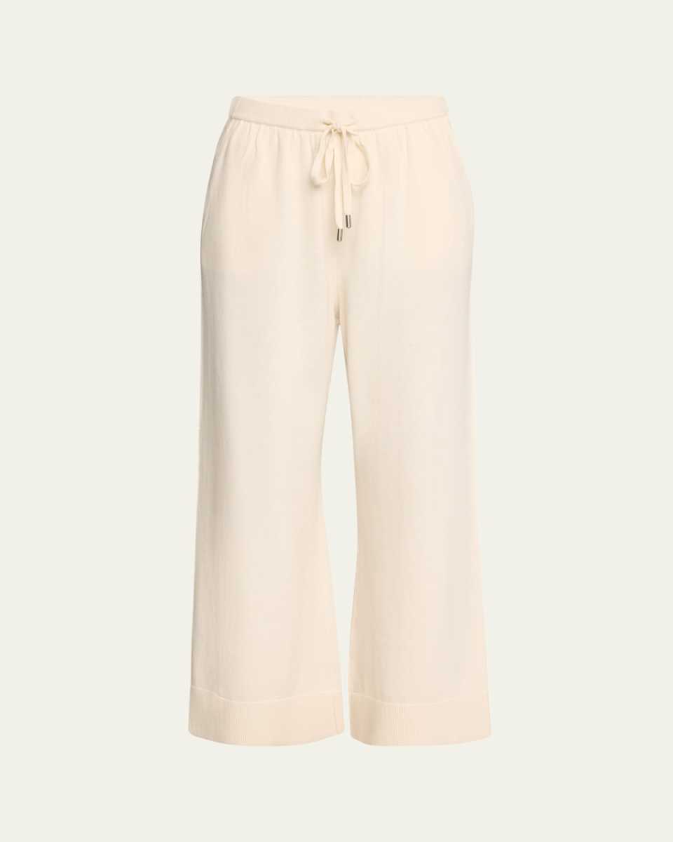 Celine Cotton and Cashmere Wide-Leg Pants