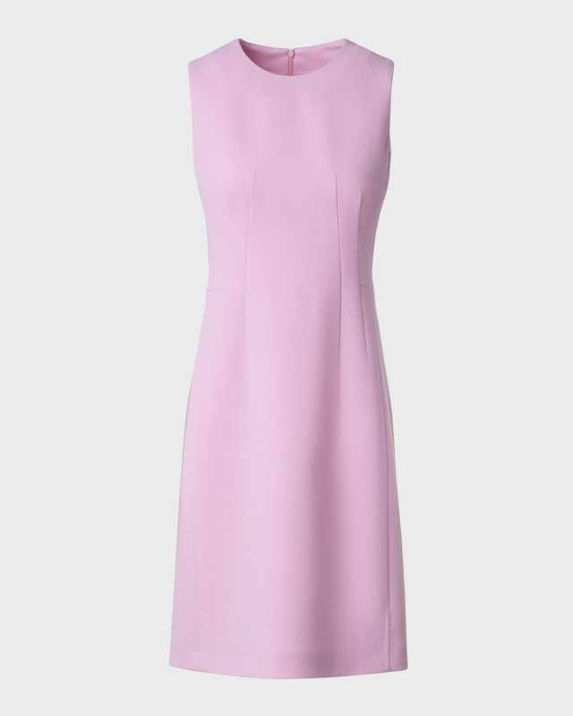 Double-Face Wool Crepe Sheath Dress