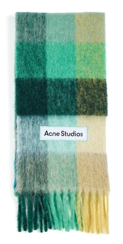 Acne Studios Checked Scarf Beige/Yellow
