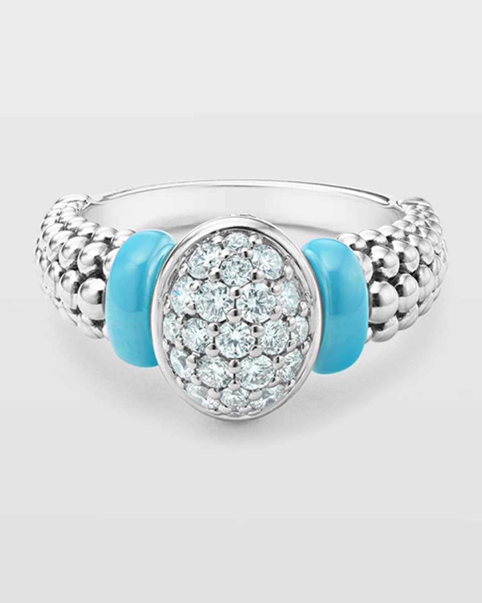 Blue Caviar Pave Diamond Stacking Ring