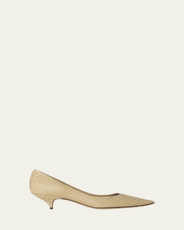 Liisa Python Kitten-Heel Pumps