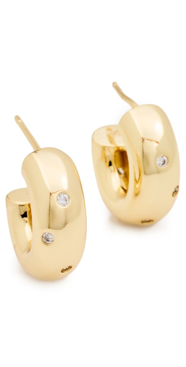 By Adina Eden Open Hollow Hoop Earrings Gold