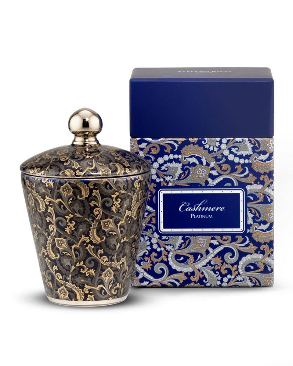 Multicolor Paisley Royal Eagle Black Candle