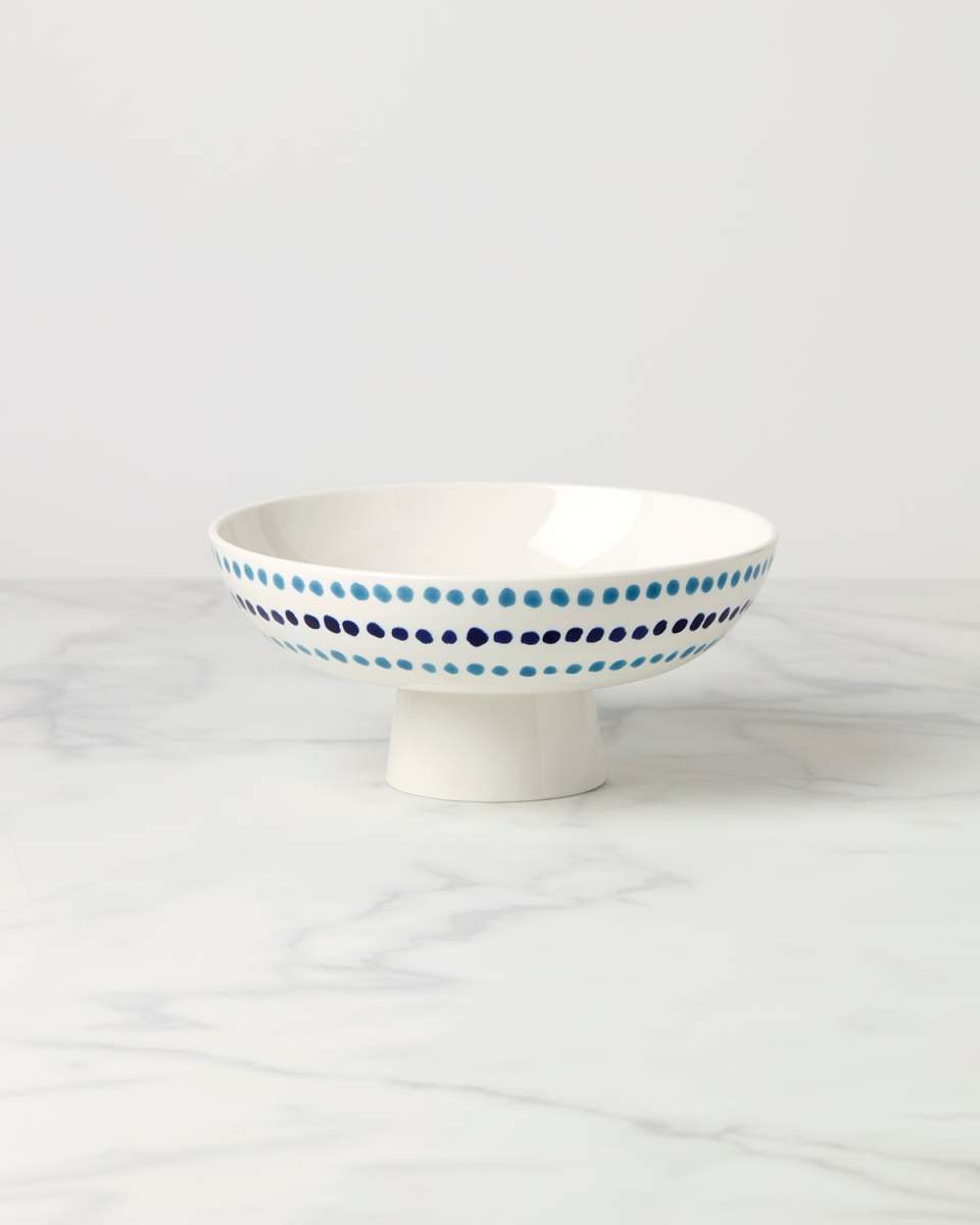 floral way footed bowl