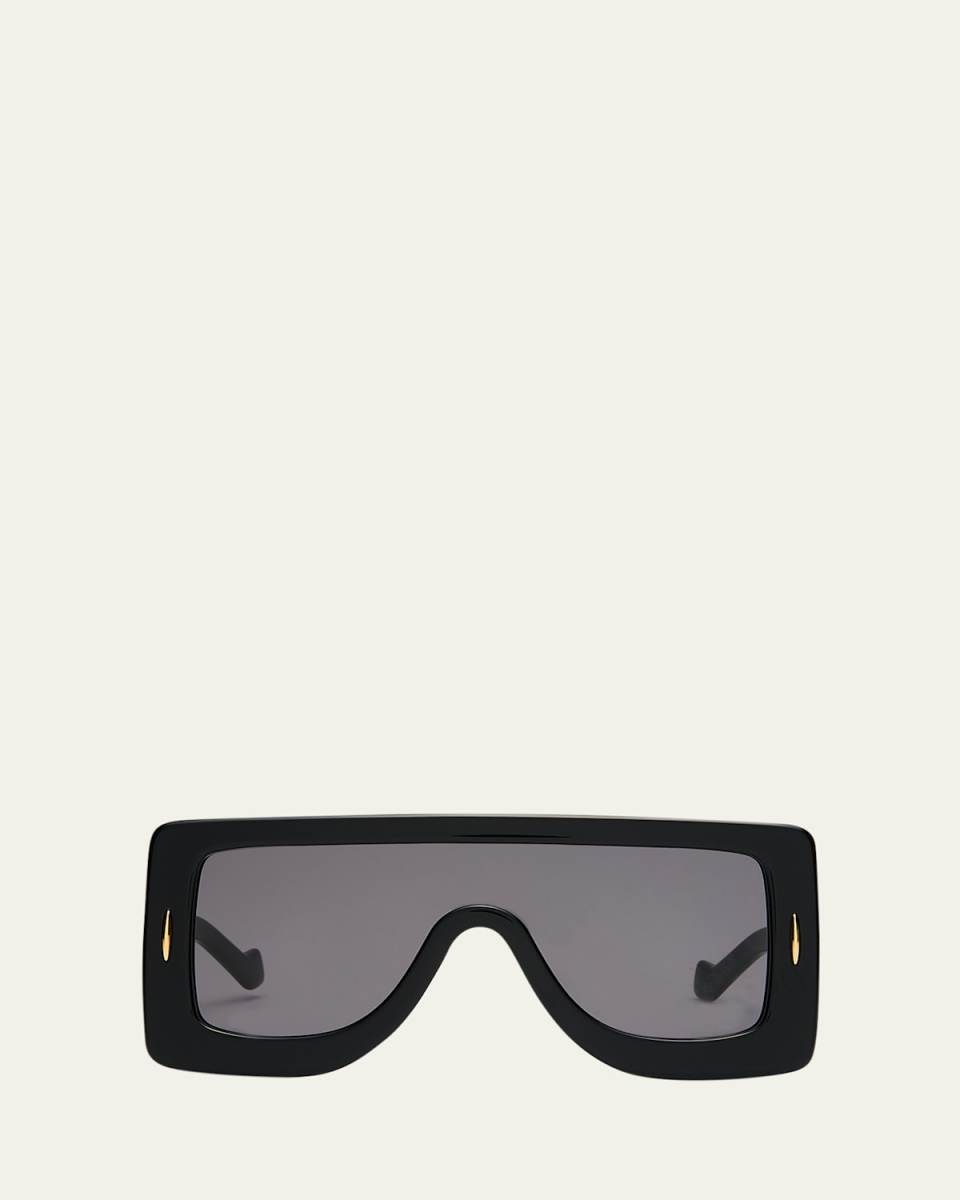 Anagram Acetate & Metal Shield Sunglasses