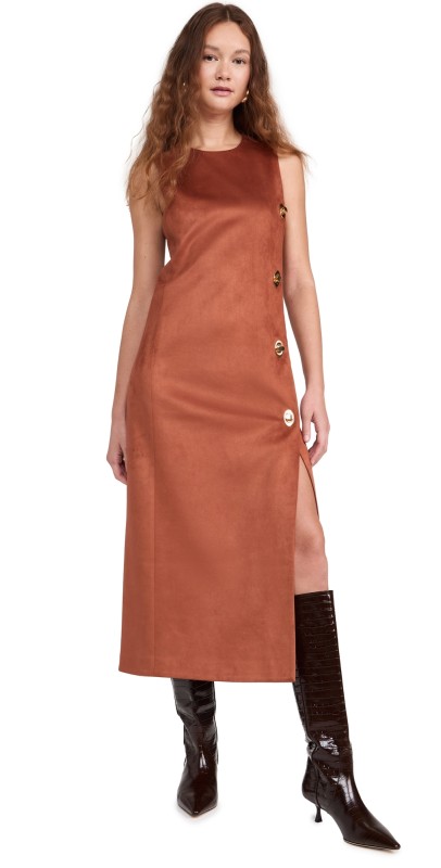 ALEXIS Kalita Midi Dress Auburn