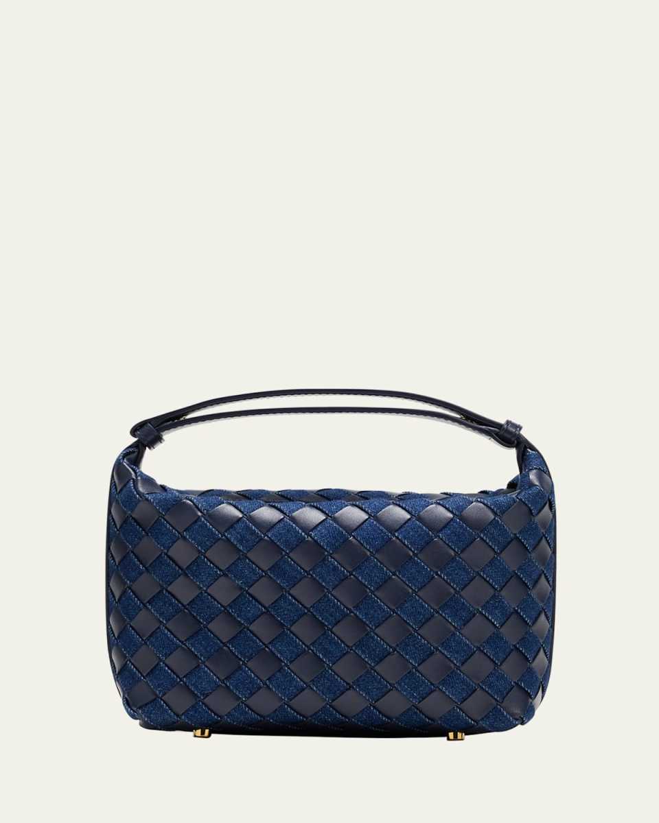 Mini Wallace Denim Top-Handle Bag