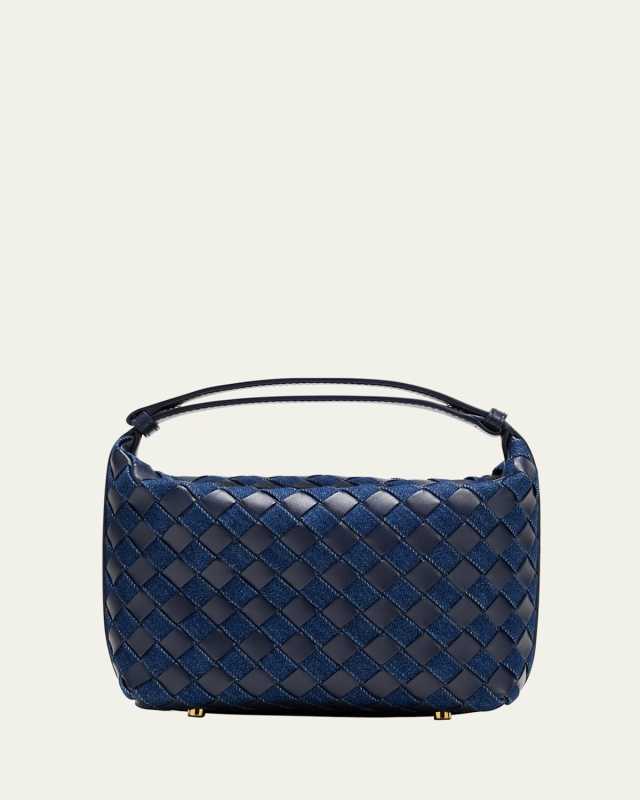 Mini Wallace Denim Top-Handle Bag