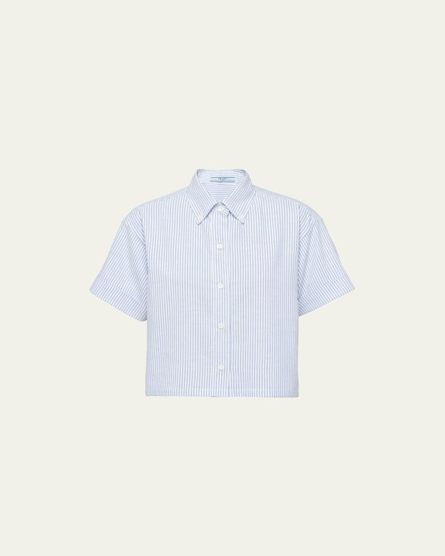 Stripe Oxford Short-Sleeve Shirt