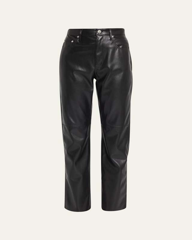 Vinni Faux-Leather Ankle Pants