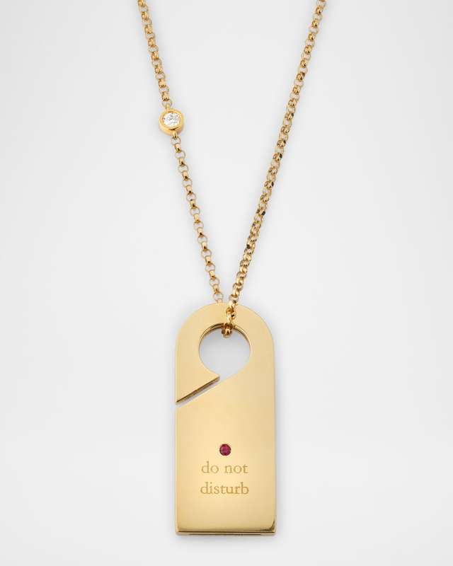 18K Yellow Gold Diamond Bezel Necklace