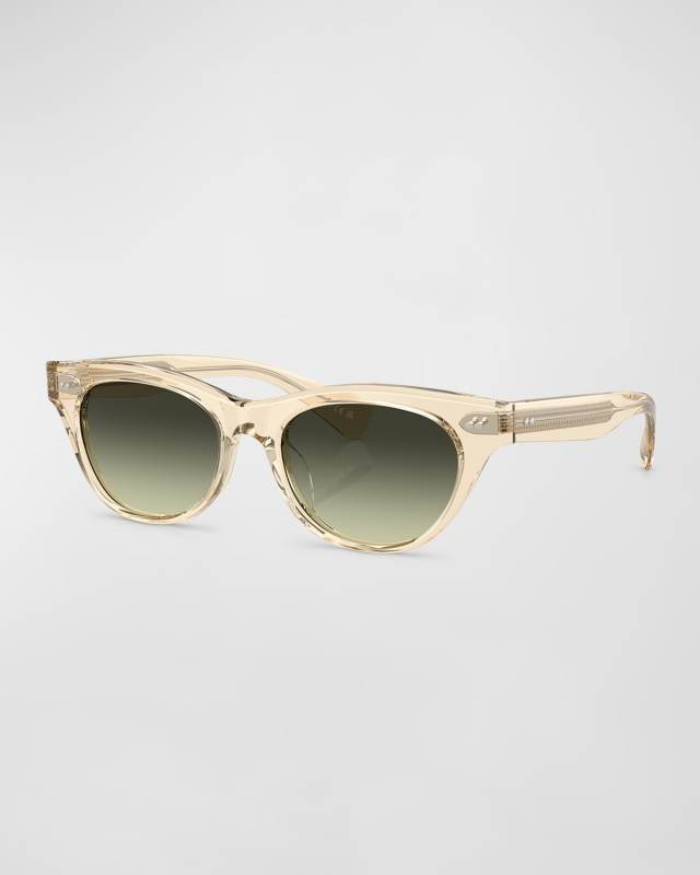 Avelin Gradient Acetate Butterfly Sunglasses
