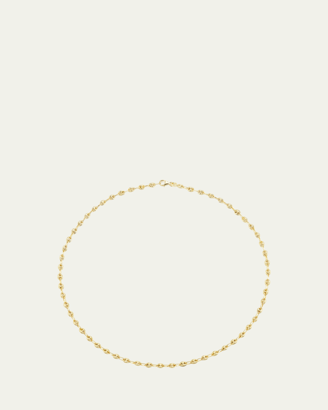 14K Gold Puffy Mariner Chain, 18"L