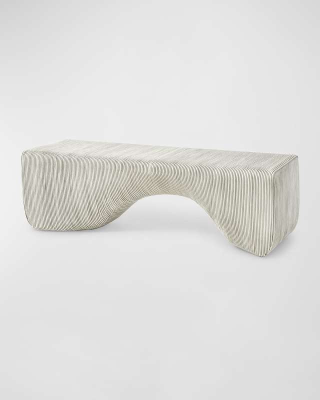 Cyprus Rattan Bench, 55.5"