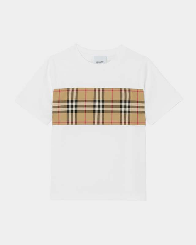 Kid's Cedar Vintage Check-Print T-Shirt, Size 3-14