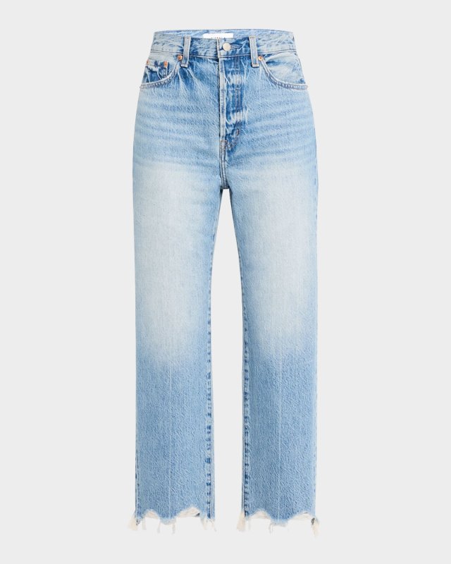 Cassie Super High-Rise Straight Crop Jeans