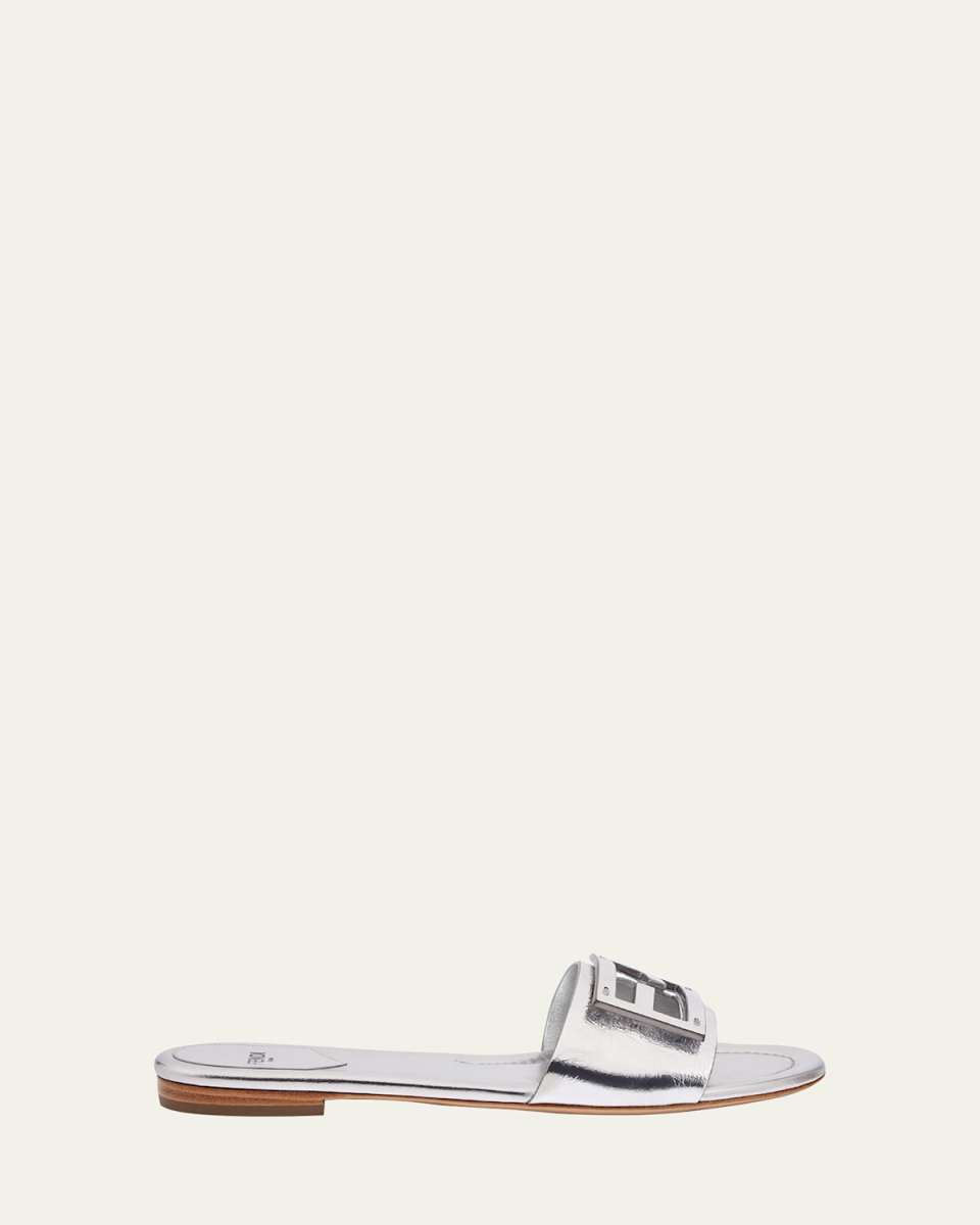 Baguette FF Tube Metallic Medallion Flat Sandals